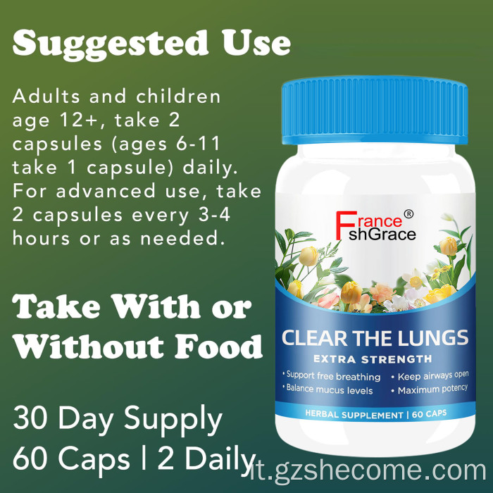 Shecome Clear Lungs Capsule Supporto alla respirazione respiratoria